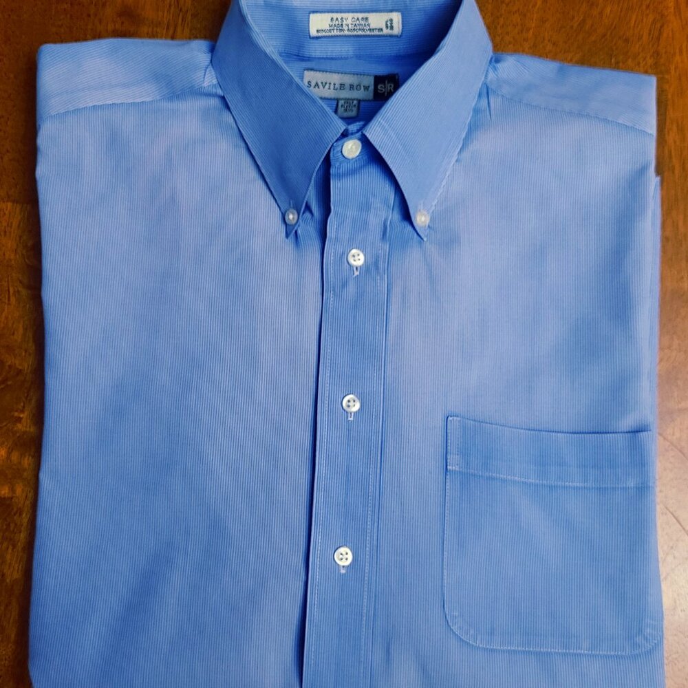 Savile Row ~ Sz 16.5 ~ Half Sleeve Button Up Shirt ~ Excellent Condition